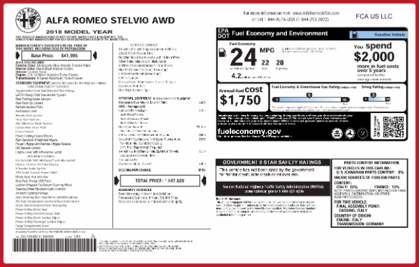 New 2018 Alfa Romeo Stelvio  | Corte Madera, CA