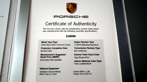 Used 1964 Porsche 356 C | Corte Madera, CA