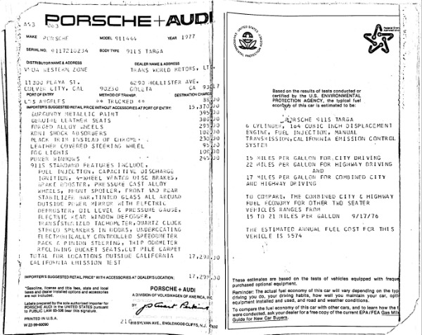 Used 1977 Porsche 911 Targa S | Corte Madera, CA