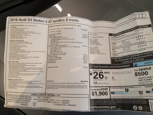 Used 2016 Audi S3 2.0T quattro Premium Plus | Corte Madera, CA