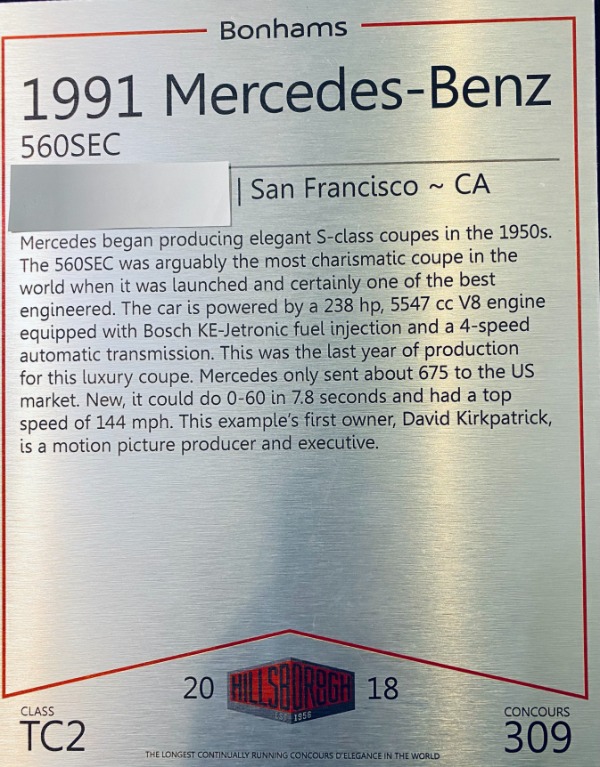 Used 1991 Mercedes-Benz 560-Class 560 SEC | San Francisco, CA